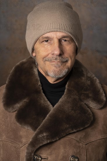 Older man in winter outfit