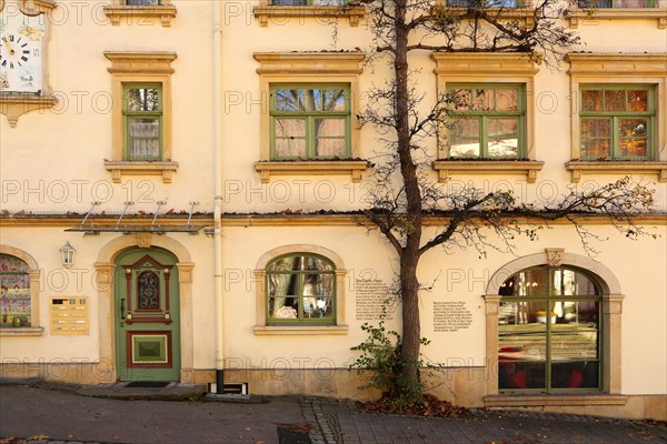 The historic old town of Isny im Allgaeu with a view of an old building. Isny im Allgaeu