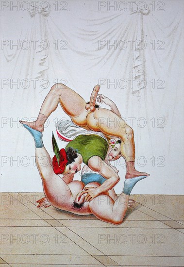 Erotic scene from the Victorian era