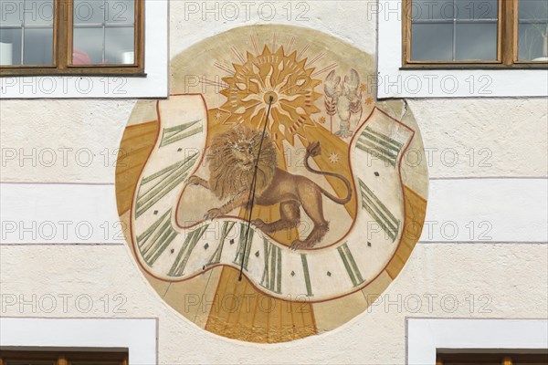Sundial at the monastery church of St. Lambert