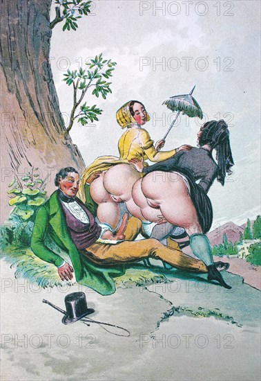 Erotic scene from the Victorian era