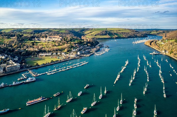 Dartmouth and River Dart from a drone