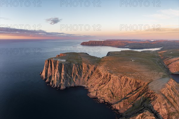 Aerial view of the cliffs of the North Cape