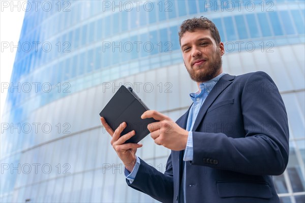 Male businessman or entrepreneur outside the office