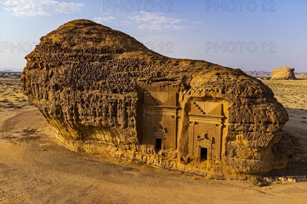 Aerial of the rock tombs