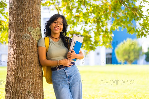 Asian girl on campus