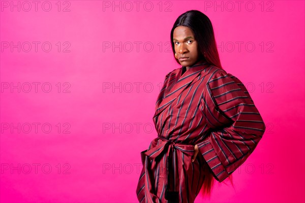 Black ethnic man in a studio