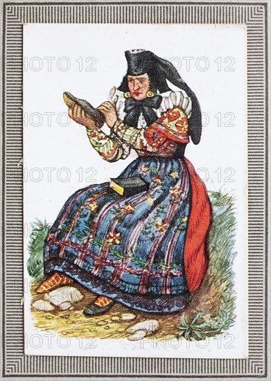 Traditional costumes in Germany in the 19th century