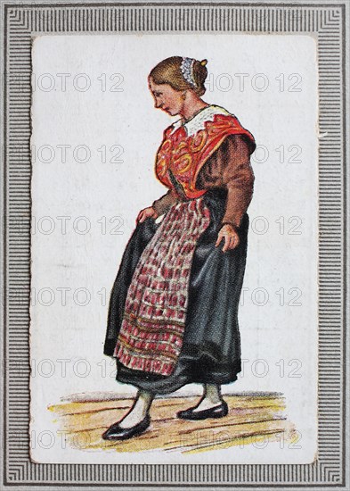 Traditional costumes in Germany in the 19th century