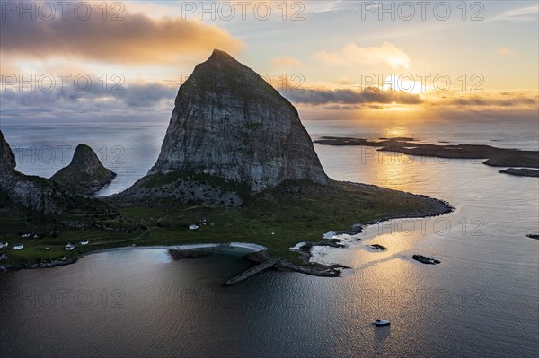 Traena Island at sunset