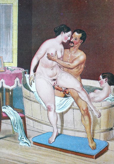 Erotic scene from the Victorian era