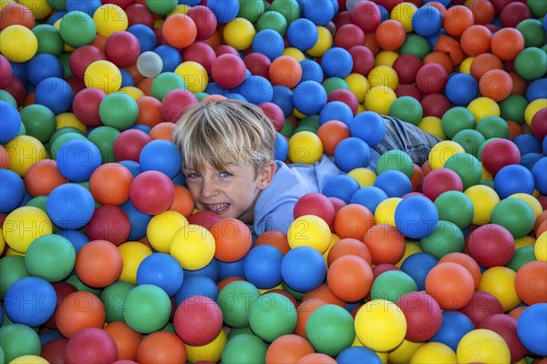 Play in sea of balls on the old amusement park Braendesgardshaven or Joboland at Svaneke
