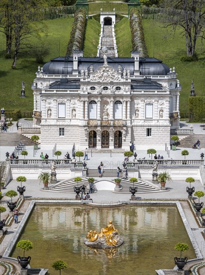 Royal Villa Linderhof Palace with fountain