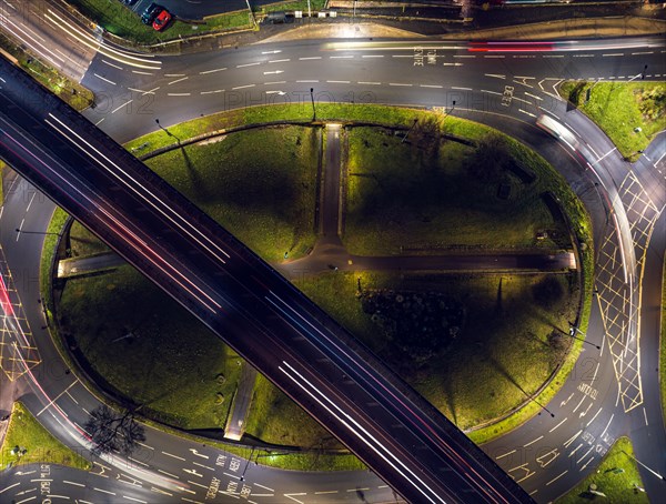 Top Down view over Penn Inn Flyover and Roundabout in Newton Abbot