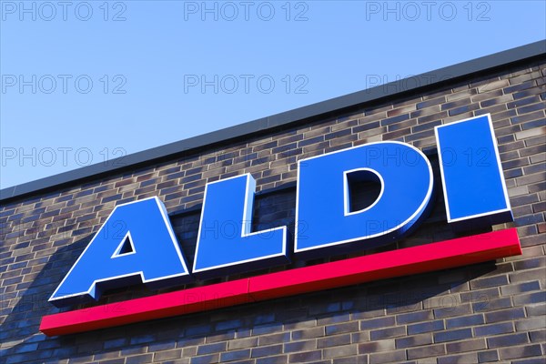 ALDI sign and logo on a facade