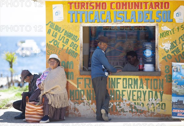 Ticket booth for the ferry to Isla del Sol