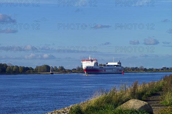 Cargo ship on the Weser