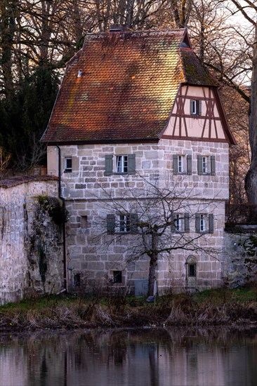 Half-timbered house at the digestion tower