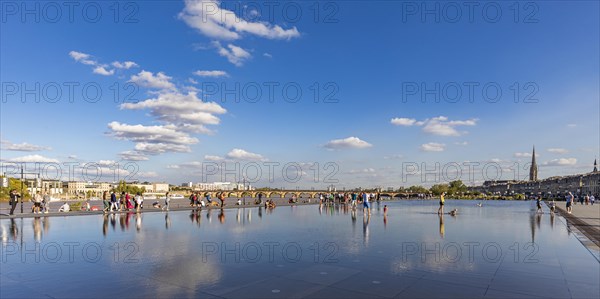 Reflection pool Miroir d eau at Place de la Bourse