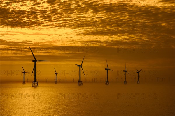 Wind turbines of the Thorntonbank Wind Farm