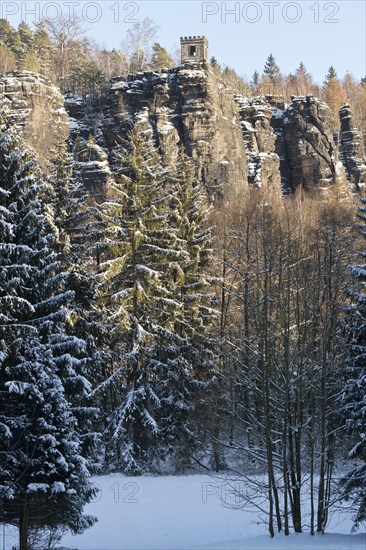 Snow at the Kaiser Wilhelm Fortress at the Hercules Pillars