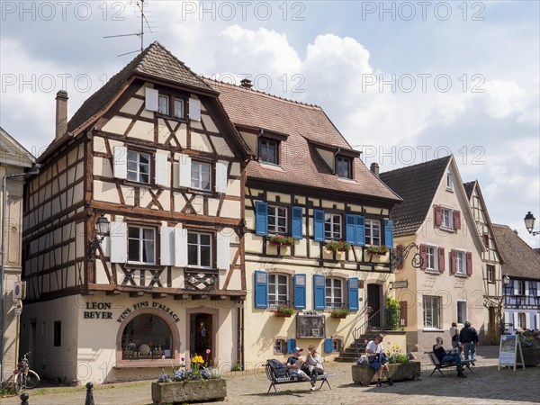 Colourful half-timbered houses in the centre of the old town