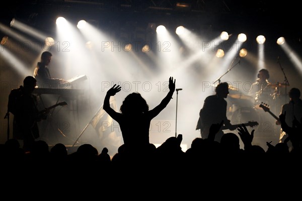 Ambiance during live rock concert