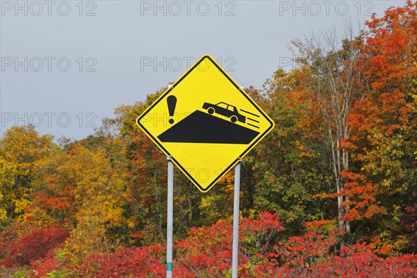 Traffic sign on country road