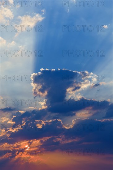 Cloud formation during a sunset