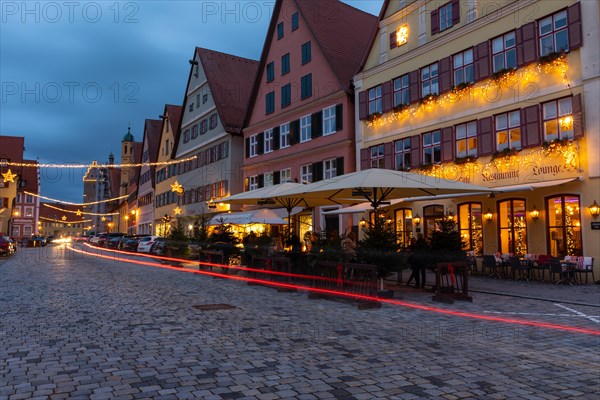 Christmas lights at the wine market