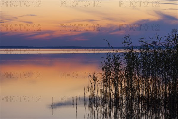 Lake Mueritz at sunset in the Mueritz National Park