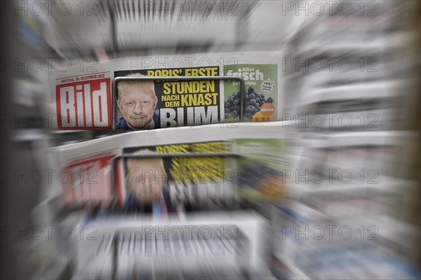 Symbol photo Bild magazine front page Boris Becker