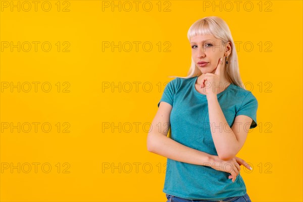 Portrait with pensive pose