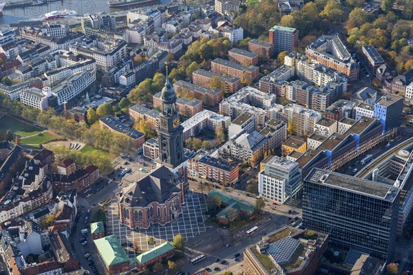 Aerial view of the residential area around the Michel