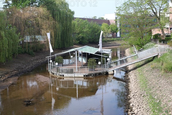 Floating Event Loacation in the river Aa in the middle of Bocholt