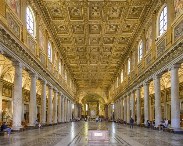 Interior view of the Basilica of Santa Maria Maggiore