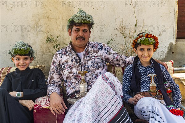 Traditional dressed man of the Qahtani Flower men tribe