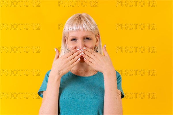 Blowing a kiss with both hands