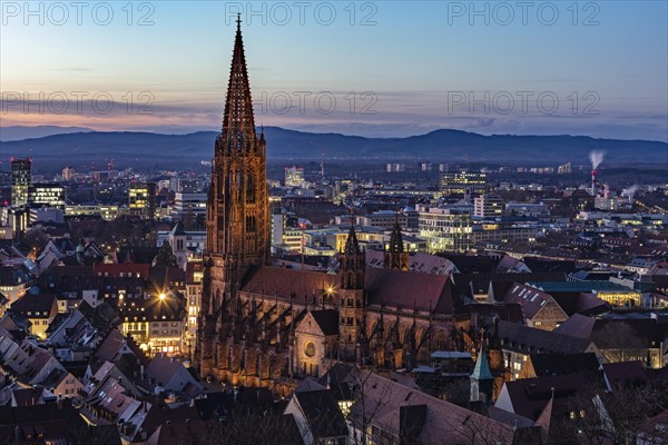 City view with cathedral