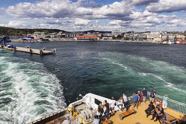 Departure of the ferry to Hirtshals