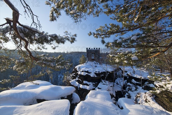 Snow at the Kaiser Wilhelm Fortress at the Hercules Pillars