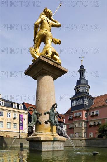 St. George's Fountain with Town Hall Tower