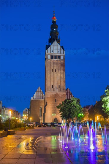 Illuminated Water Games at Blue Hour