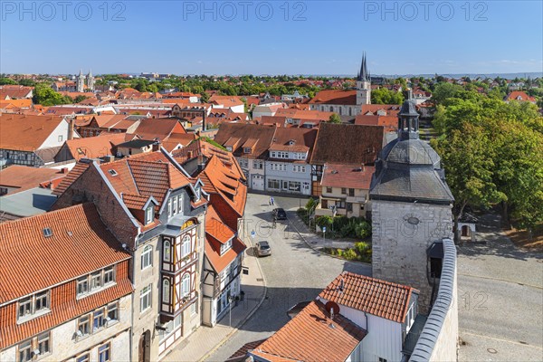 View from Rabenturm on city wall with Frauentor