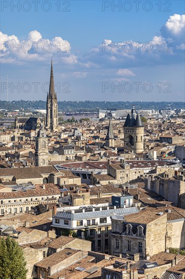 View from the Tour Pey-Berland over the old town of Bordeaux