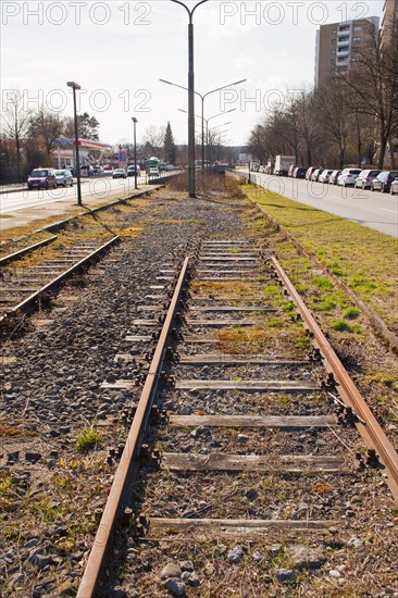 Dead tram track