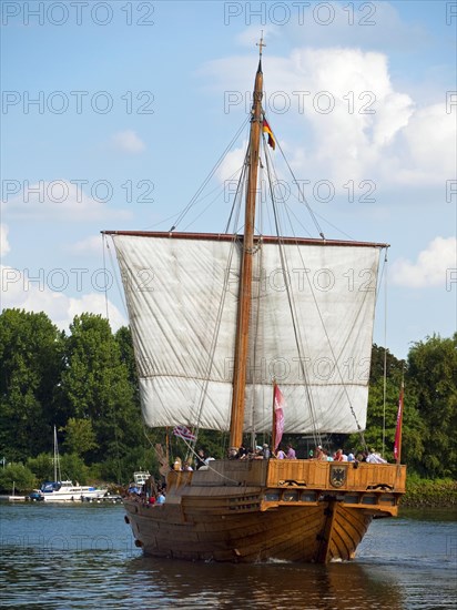 The Hanseatic Cog Roland of Bremen on the Weser
