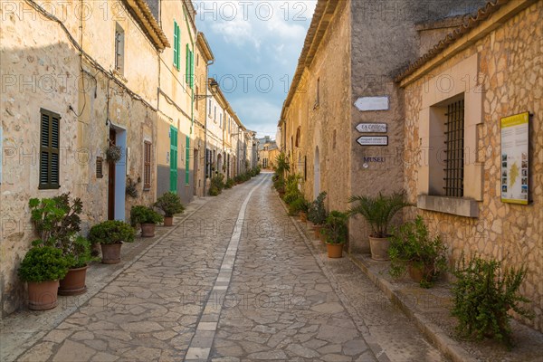 Alley in Petra with Museum of Saint Junipero Serra