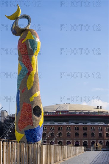 Sculpture Dona i Ocell by the Catalan artist Joan Miro in the city of Barcelona