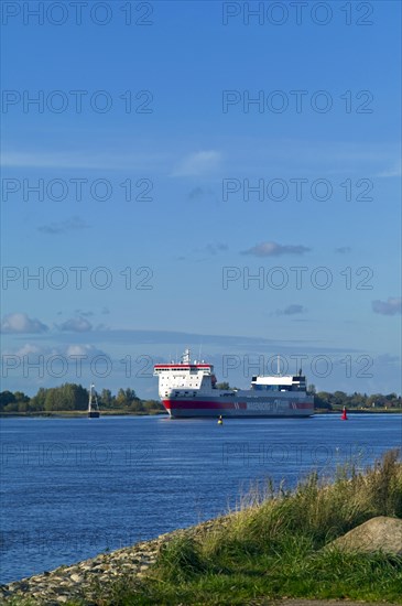 Cargo ship on the Weser